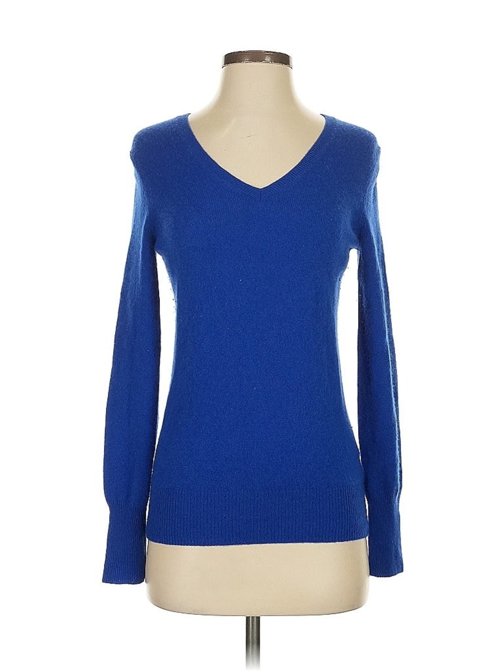 🔥 Steal This Tragically Damaged Halogen Cashmere V-Neck Royal Blue Sweater